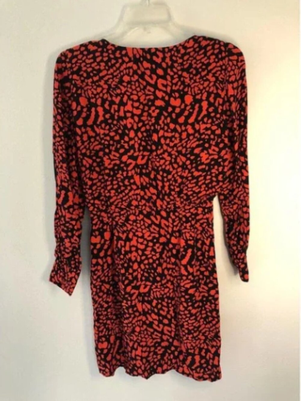 Topshop • Red Leopard Prind Wrap Mini Dress - Picture 8 of 10